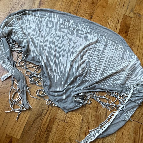 Rare Vtg DIESEL Project 78 Cotton Frill Scarf Neck Shawl/Head Wrap One Size Y2K - Picture 2 of 3